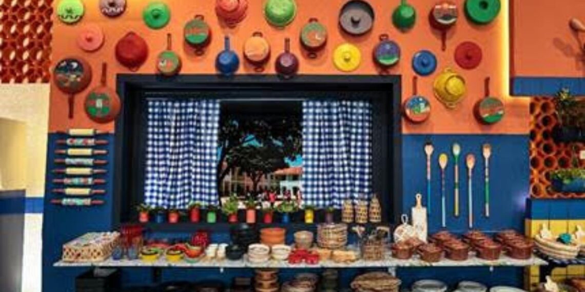 Cenário do reality “Escola de Sabores”, exibido pela Band, ambientado com utensílios das marcas Wolff e Lyor. Foto: Divulgação