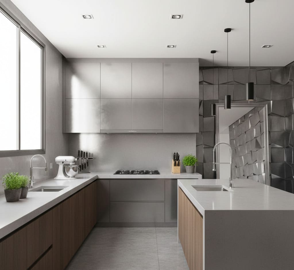 Revestimentos para cozinha: as escolhas que estão substituindo o azulejo tradicional