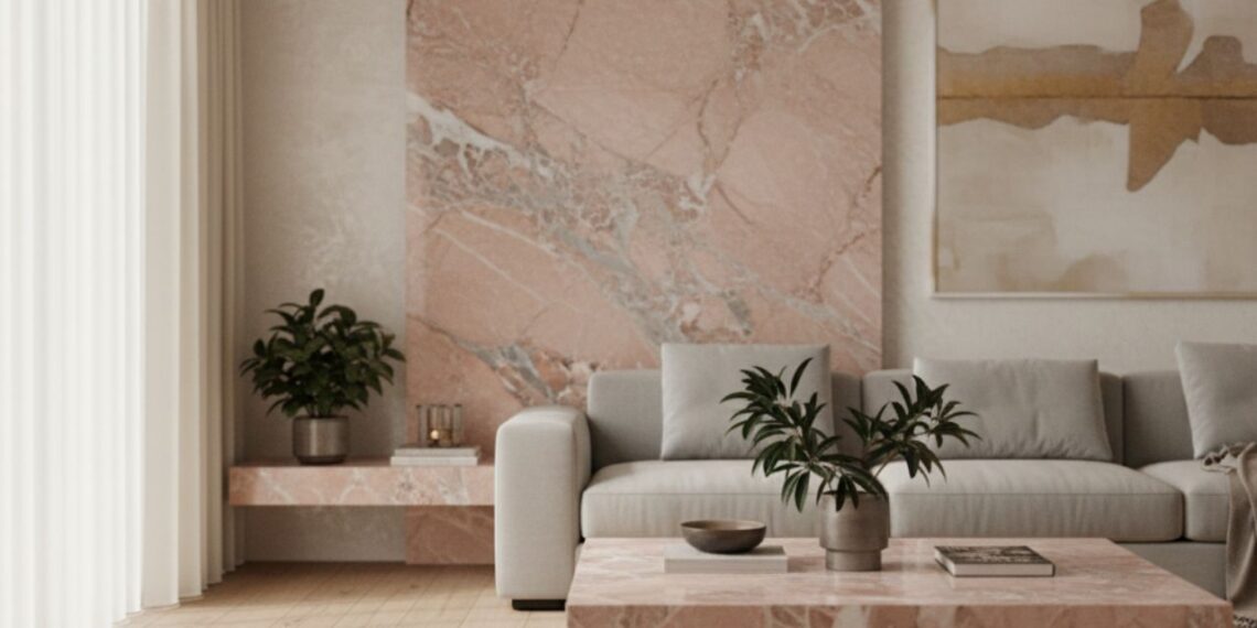 Mármore rosa: a pedra exótica que aquece e personaliza os ambientes em 2026
