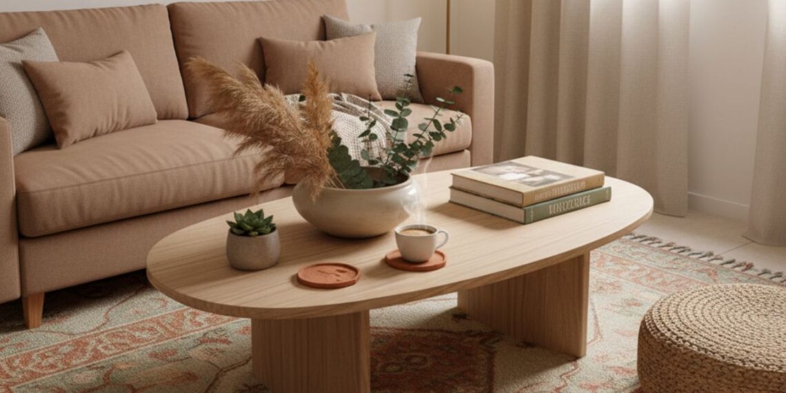 Redonda, oval ou quadrada? Saiba qual mesa de centro faz sua sala pequena parecer maior e mais acolhedora