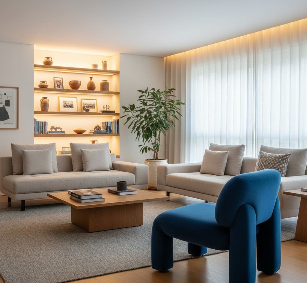 Truque das camadas: por que interiores bem resolvidos nunca são feitos de uma vez