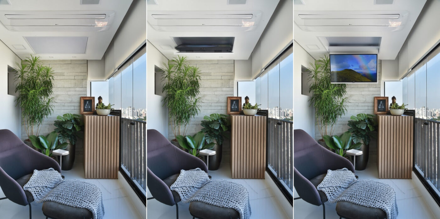 TV Flap: modernização e liberdade através do recurso que mimetiza o aparelho ao teto