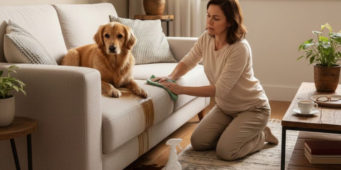 Seu cachorro fez xixi no sofá ou colchão? Saiba como limpar sem deixar mancha ou cheiro
