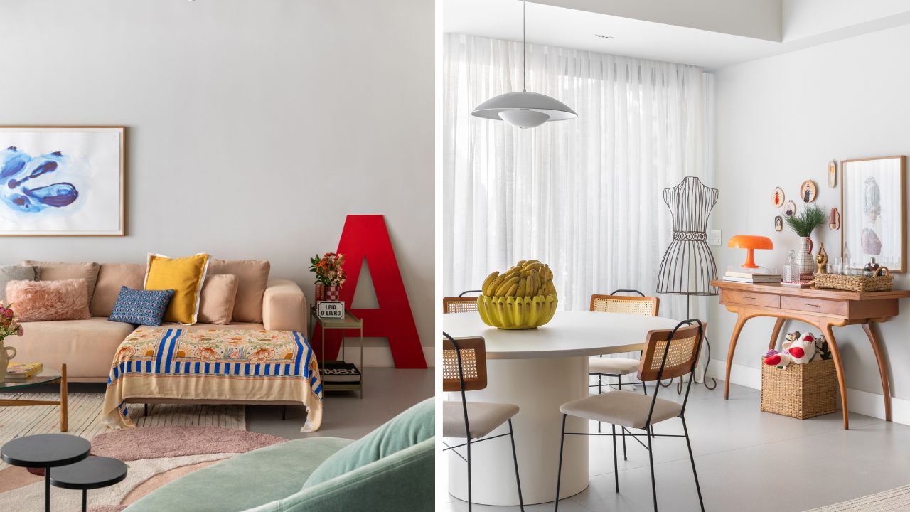 Projeto de Gustavo Hadler reinventa apartamento garden com piscina-fonte e estética boho chic