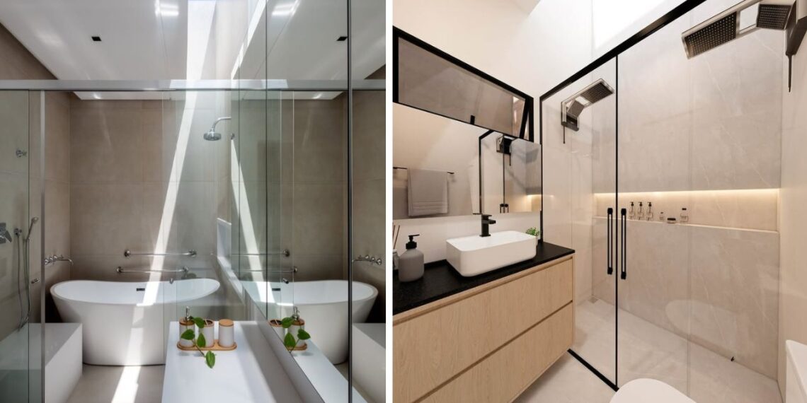 Claraboia no banheiro amplia, ventila e ilumina — mas exige projeto técnico preciso