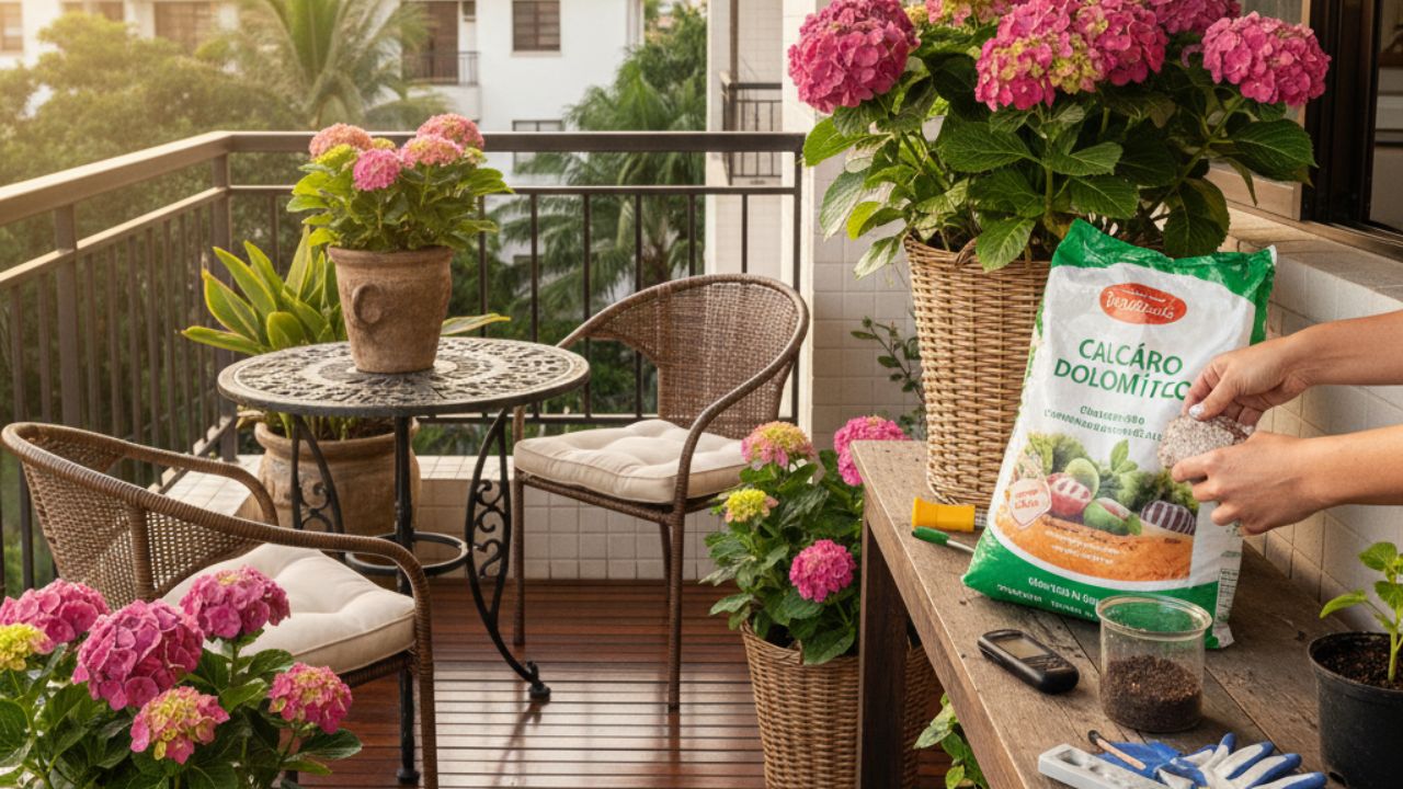 Você sabia que a cor das hortênsias azuis, rosas e roxas pode ser ajustada pelo pH do solo?