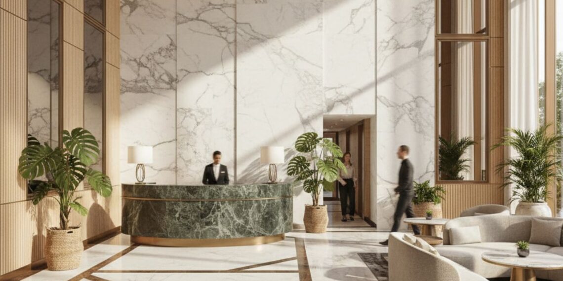 Por que o mármore nunca sai de moda nos projetos de hotéis mais sofisticados do mundo?