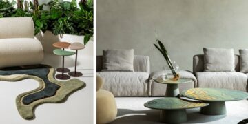 Mesinhas Pantanal, mesas Rio Amazonas e Bendito Banco, todas as peças assinadas pela artista Bruna Deluca |  Divulgação OALA