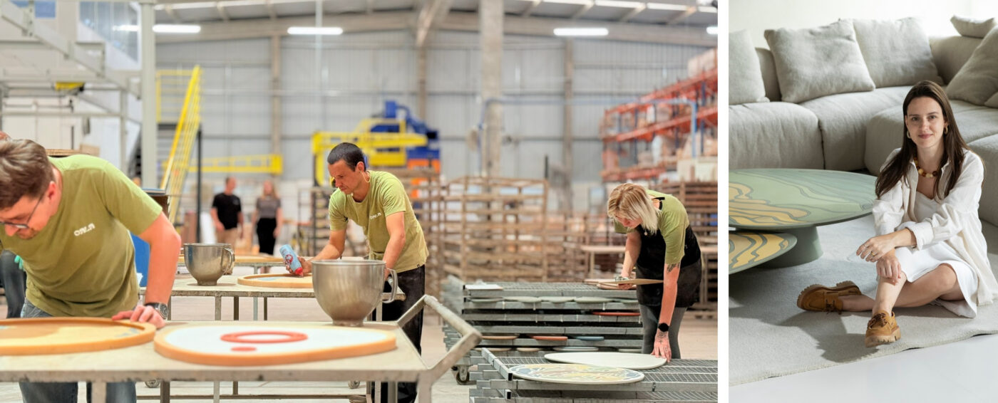 Com design autoral, OALA apresenta móveis em concreto repletos de leveza, cores e brasilidade