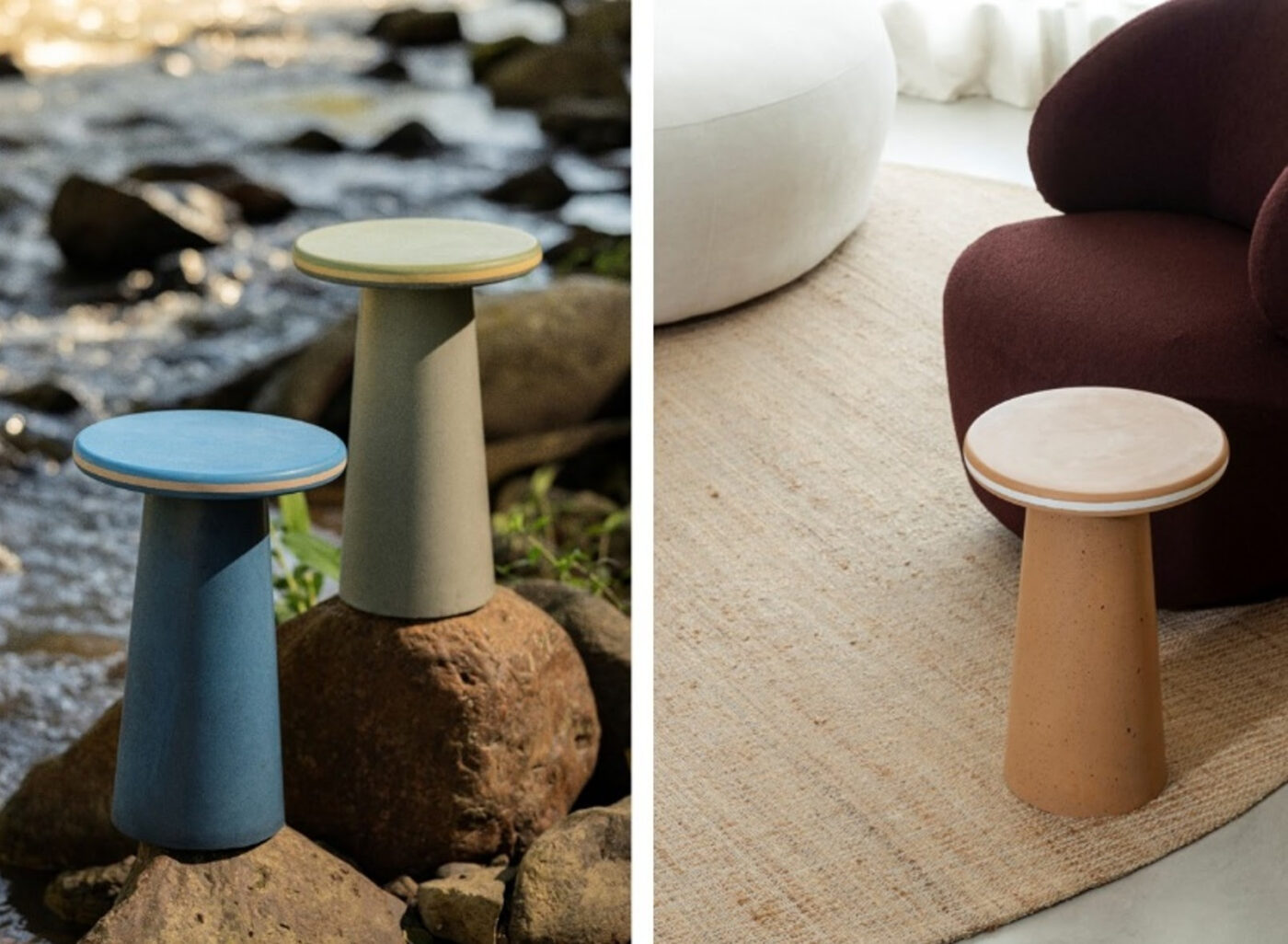 Com design autoral, OALA apresenta móveis em concreto repletos de leveza, cores e brasilidade