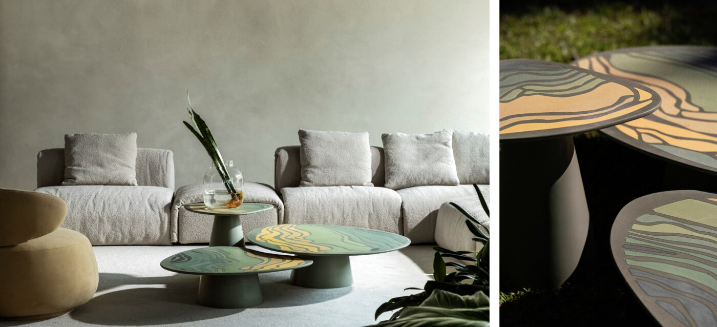 Com design autoral, OALA apresenta móveis em concreto repletos de leveza, cores e brasilidade