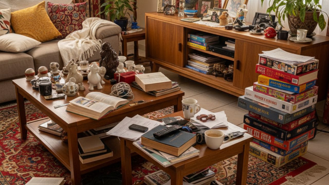 Sinais de que talvez seja hora de organizar sua sala de estar