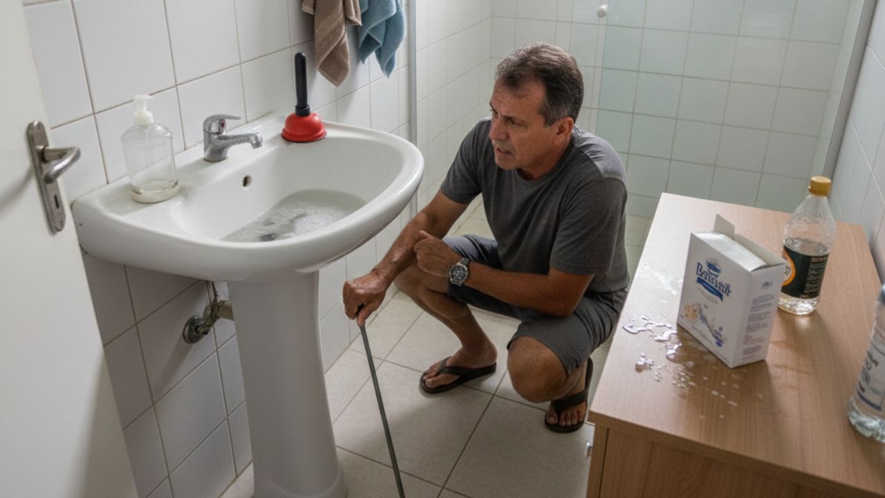 Desentupir ralo com bicarbonato funciona mesmo? Veja quando a solução caseira resolve (e quando não)