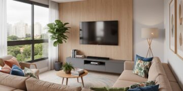 O segredo da sala de TV perfeita não é o tamanho da tela, é a medida entre os móveis