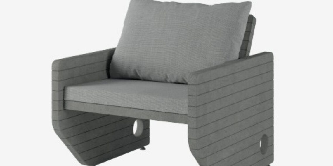 Poltrona Monolitos assinada por Rafaela Gravia , vencedora do 1o lugar na categoria Inovação  em Design no 1o Prêmio Design da Movelaria Nacional.