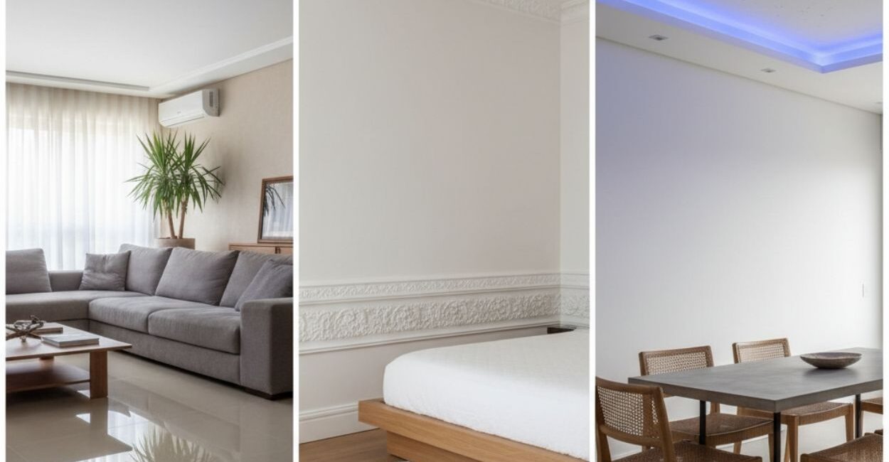 3 acabamentos muito usados em decoração que parecem sofisticados, mas comprometem a estética, a durabilidade e o valor do imóvel