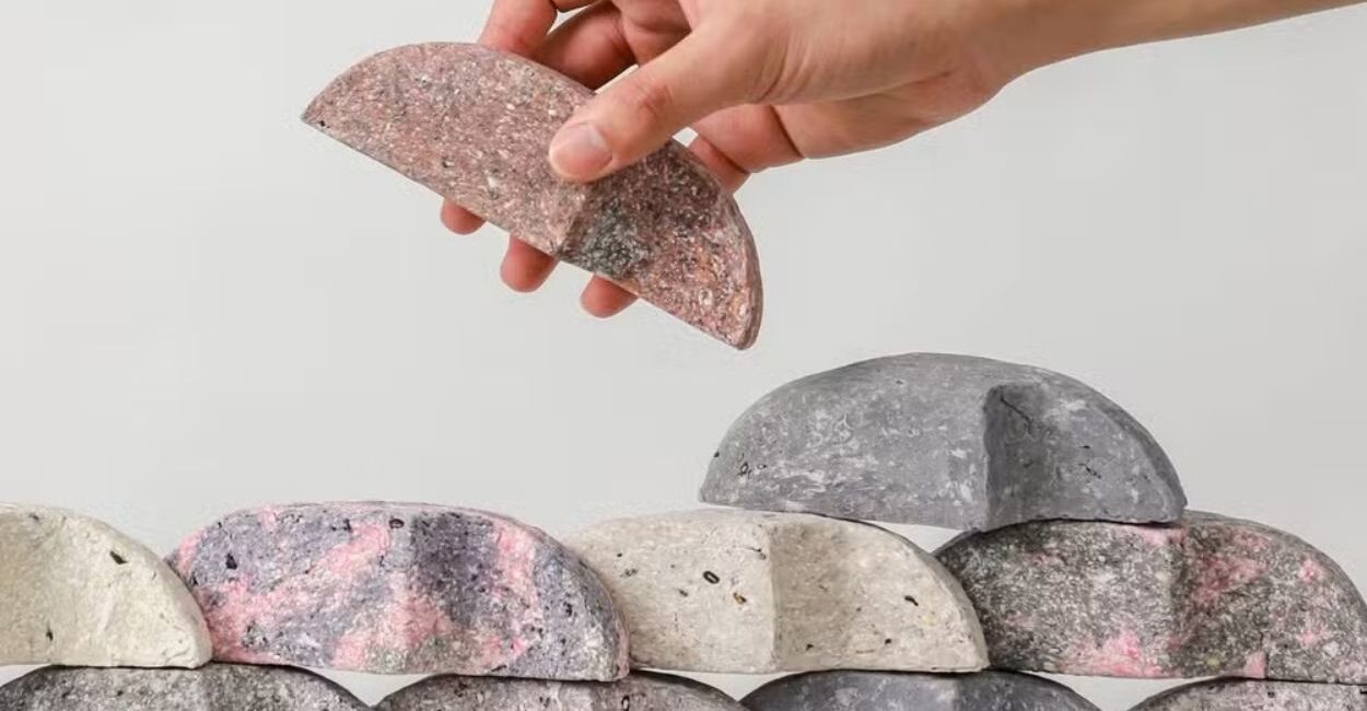 Arroz moído vira bloco de construção colorido — e o design de interiores nunca mais será o mesmo