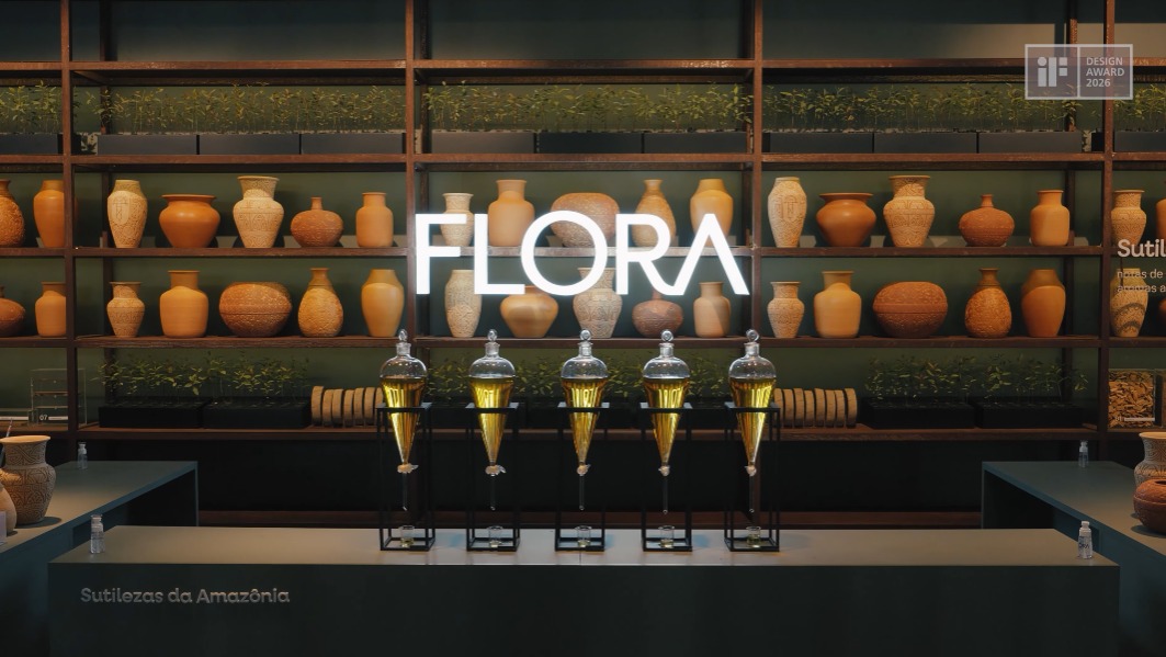 Flora vence o iF Design Award 2026 com stand que transformou os frutos da Amazônia em experiência sensorial