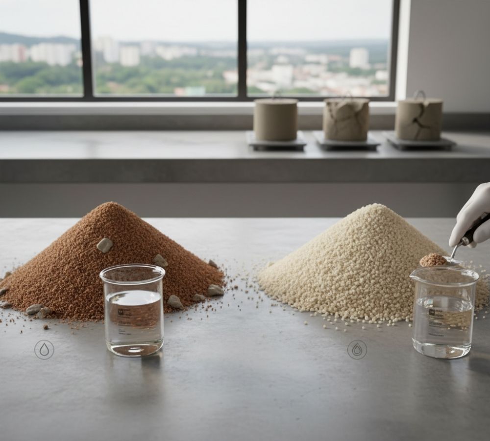 Por que a areia de praia não deve ser usada para fazer concreto?