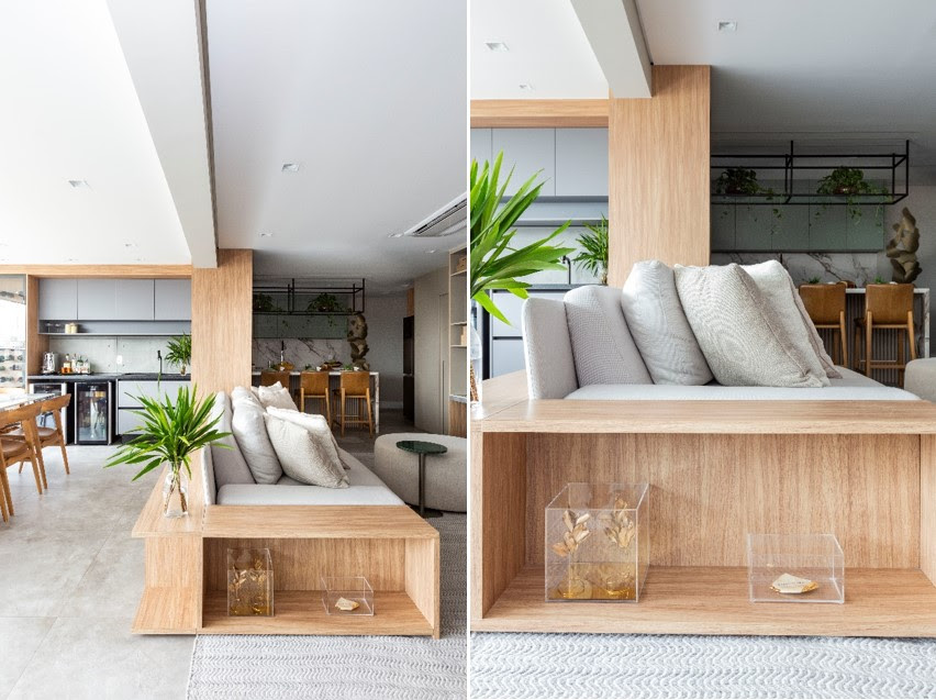 O uso da marcenaria contínua nos projetos de interiores