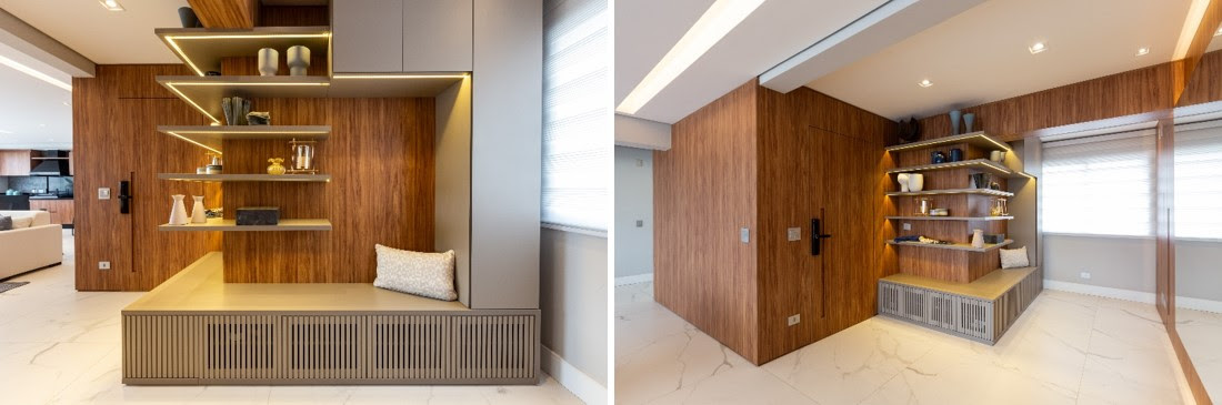 O uso da marcenaria contínua nos projetos de interiores