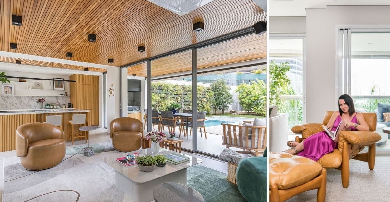 Segundo Ana Rozenblit, a definição da poltrona para o ambiente leva em conta características do projeto como a necessidade de mais assentos e detalhes específicos sobre como serão usadas por moradores e convidados | Projetos do Spaço Interior | Fotos: Kadu Lopes