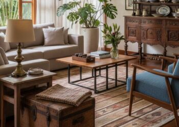 Regra 80/20 na decoração: como equilibrar móveis antigos e novos para criar uma casa com personalidade