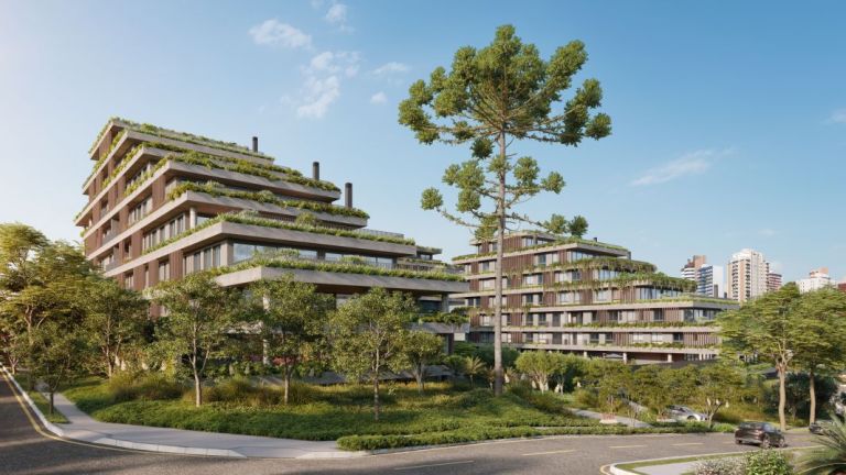 Mansões suspensas em Curitiba redefinem o alto padrão vertical da cidade