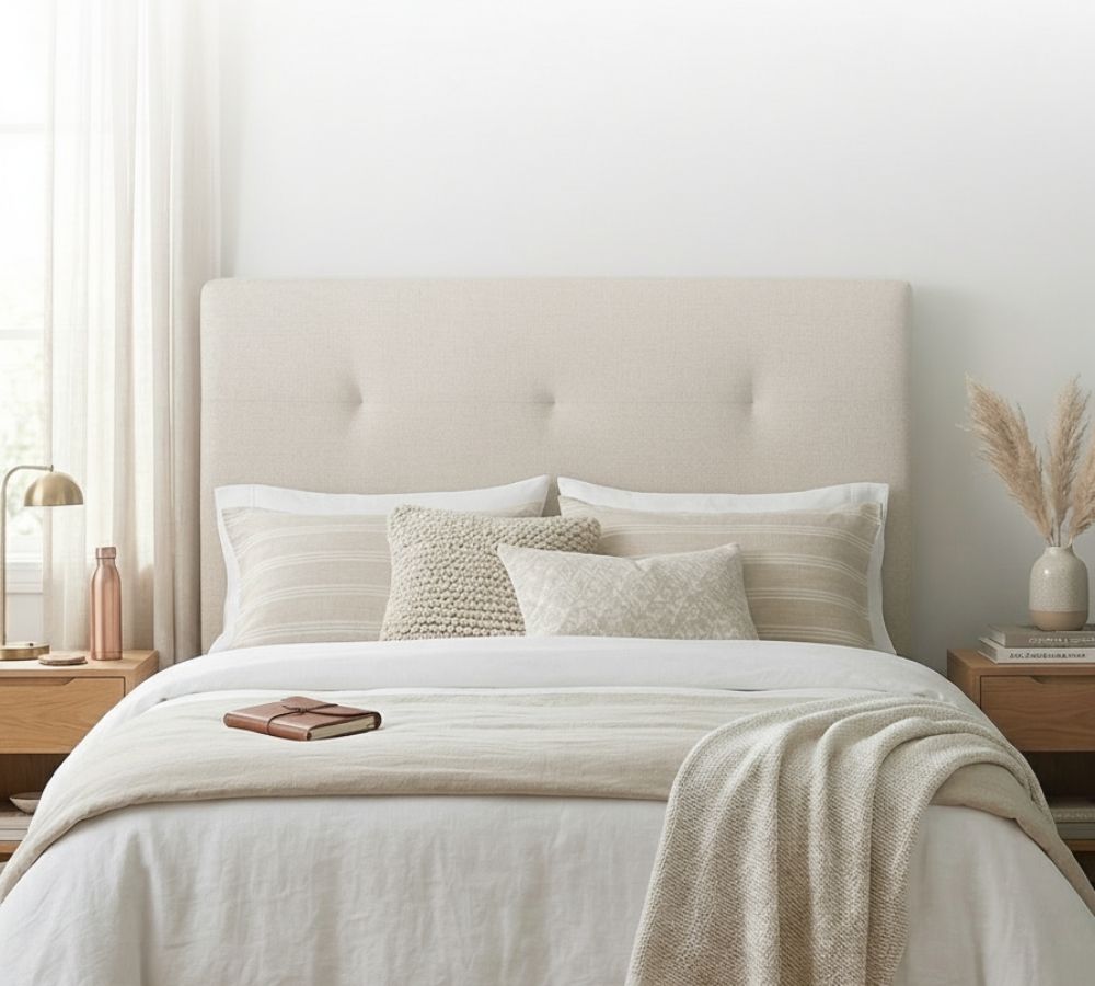 Cabeceira em linho: 5 modelos que transformam o visual do quarto