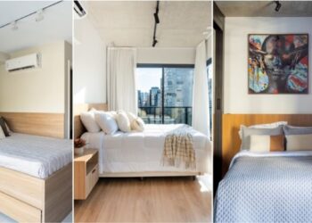 Com a personalidade das camas de marcenaria, o estilo dos modelos soltos e a praticidade da box, todas apresentam seus pontos positivos | Projetos: ResiliArt Arquitetura | FOTOS: Kelly Queiroz