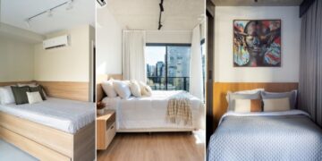 Com a personalidade das camas de marcenaria, o estilo dos modelos soltos e a praticidade da box, todas apresentam seus pontos positivos | Projetos: ResiliArt Arquitetura | FOTOS: Kelly Queiroz