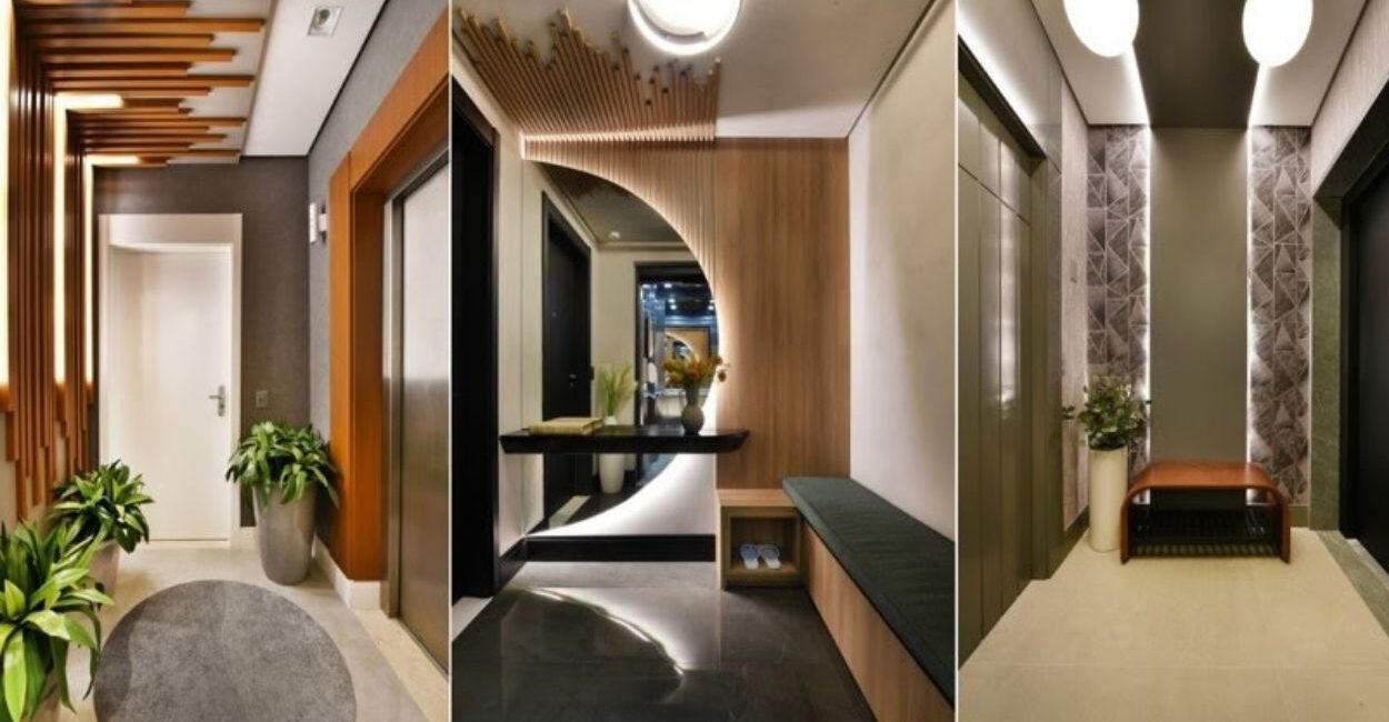 De acordo com a arquiteta Rosangela Pena, os projetos de halls de entrada permitem trabalhar com a madeira, em suas diversas formas, papel de parede, pedras naturais, espelhos e a iluminação. Essas combinações resultam em cenários únicos que antecedem moradores e visitantes antes de adentrar o imóvel | FOTOS: Sidney Doll