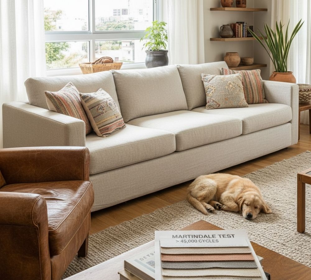 Linho natural amassa, desbota e custa caro — e ainda assim é a melhor escolha para alguns ambientes