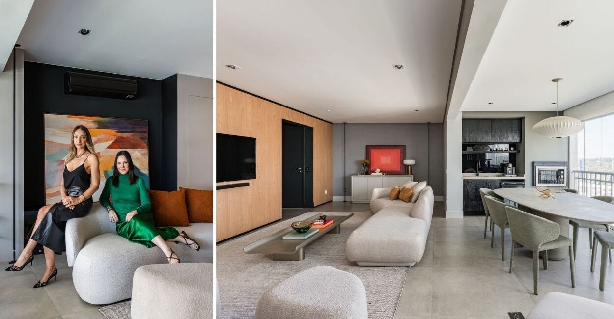 Com linguagem contemporânea e intervenções precisas o projeto transforma a área social em um espaço integrado elegante e acolhedor onde convivência e estética caminham juntas | Projeto do Spaço Interior | Fotos: Kadu Lopes