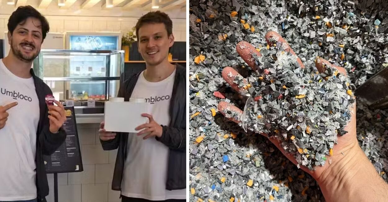 Plástico reciclado na construção civil: tijolos modulares viram lojas para grandes marcas