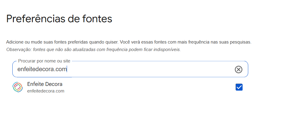 Google libera recurso para seguir sites preferidos nas buscas; veja como seguir o Enfeite Decora