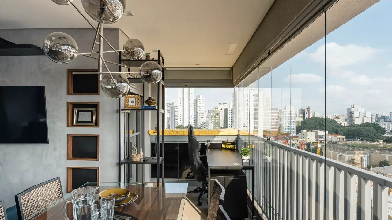 45 m² com lavanderia e três ambientes integrados: o projeto que ignorou a regra do neutro e funcionou
