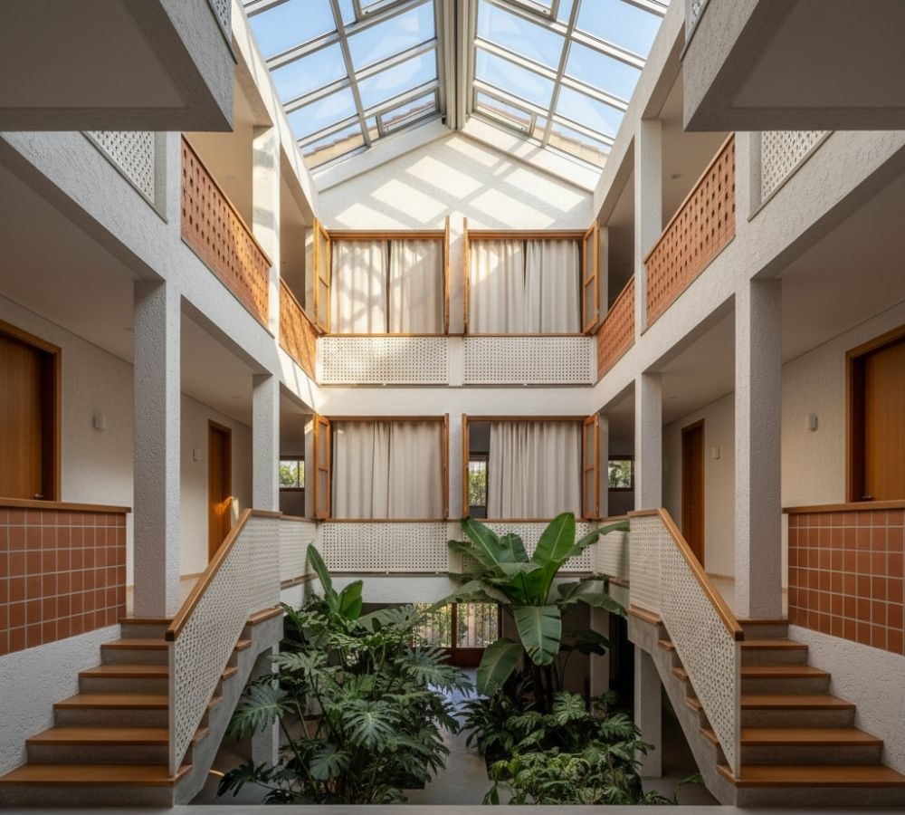 Átrio: por que arquitetos colocam um buraco no meio da casa e o que isso resolve?