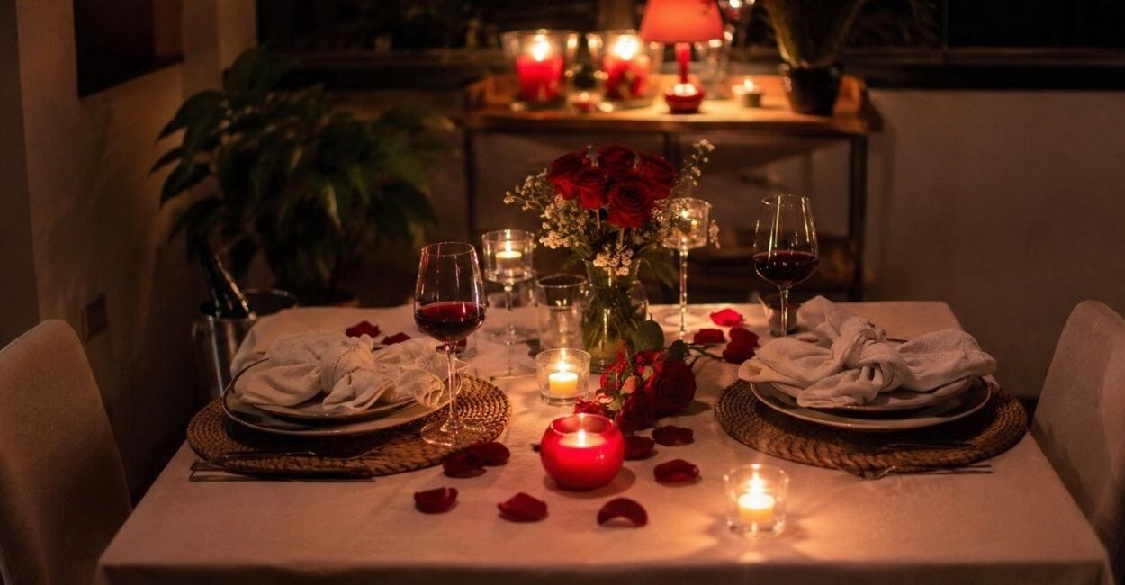 Como criar uma ambientação perfeita para o jantar do Dia dos Namorados