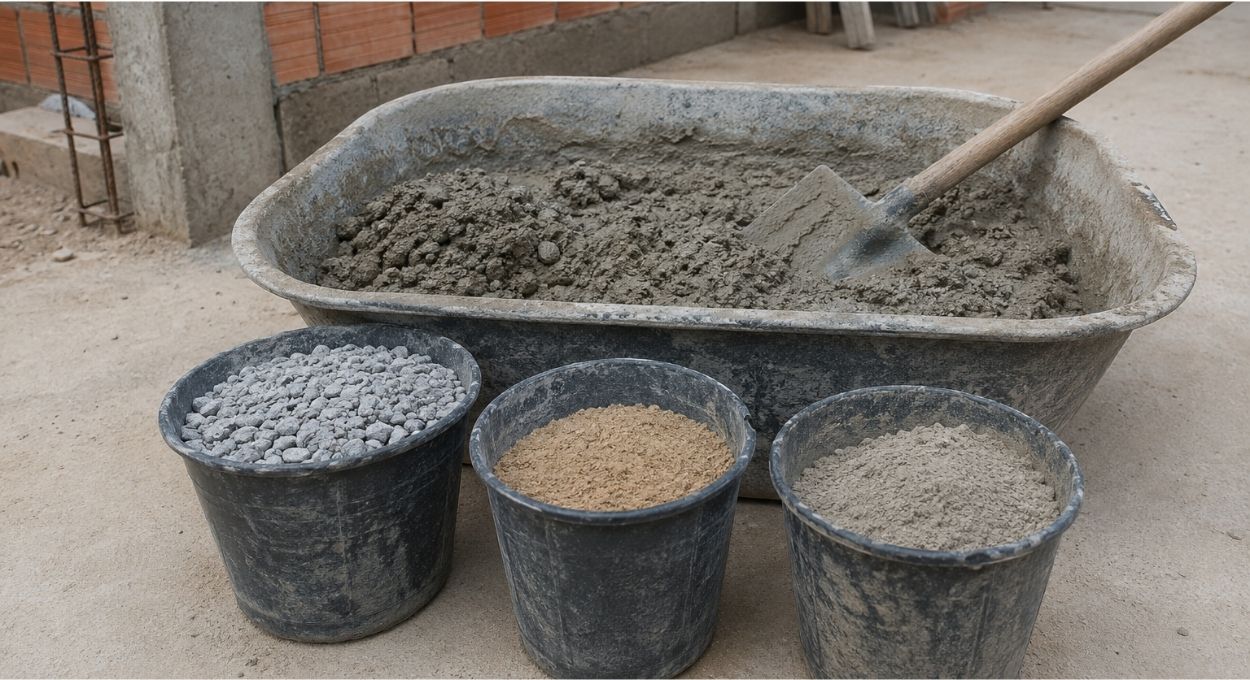 Concreto fraco não é azar: o que a proporção 4-2-1 revela sobre os erros mais comuns em pequenas obras