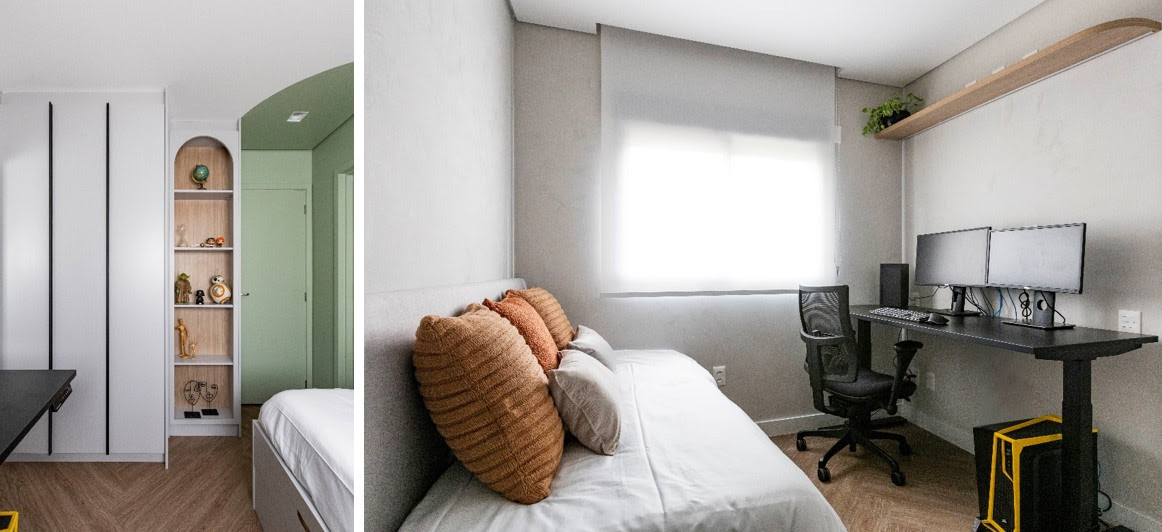 Reforma de apartamento se beneficia da personalização da planta pela construtora e o projeto finalizado antes da entrega das chaves
