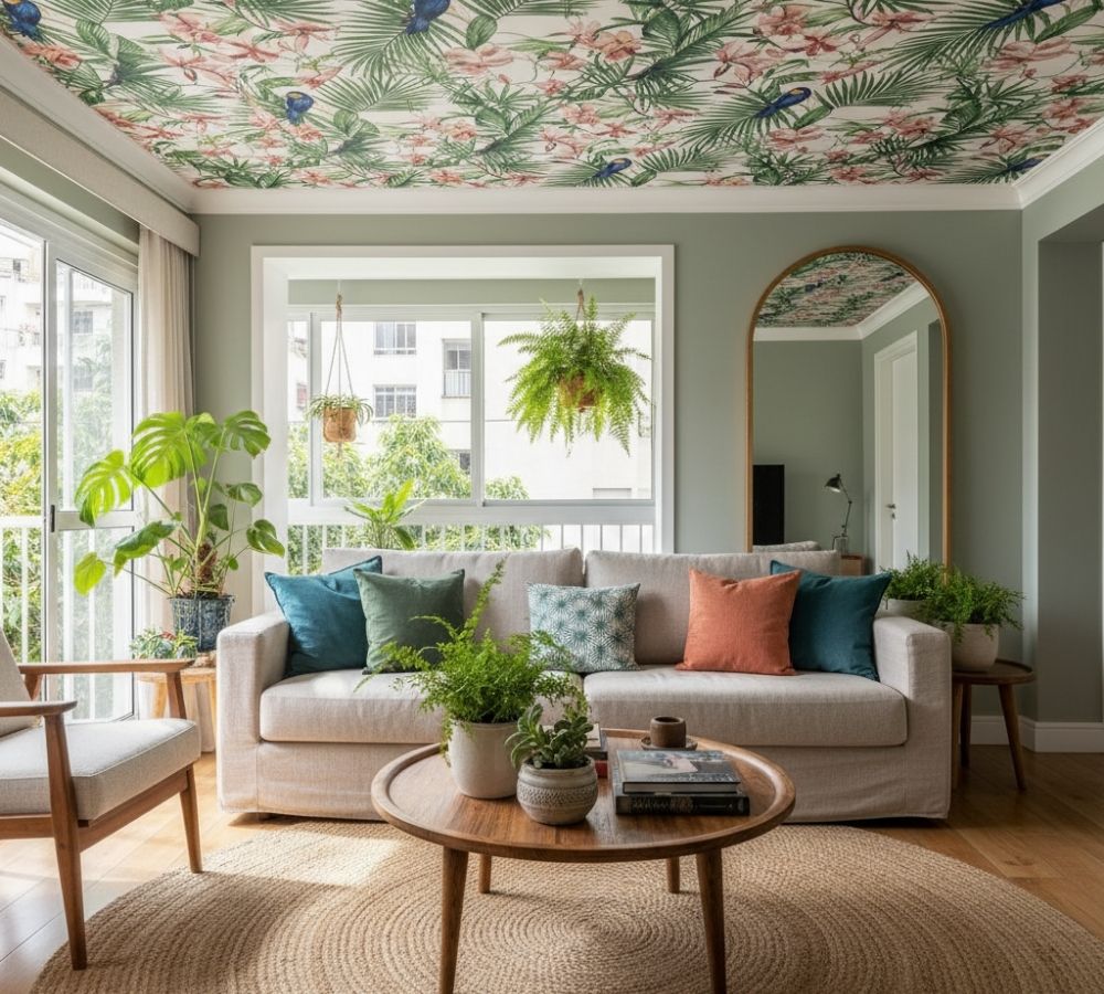 Teto branco é o mais seguro, mas não é o único caminho para decorar bem um ambiente