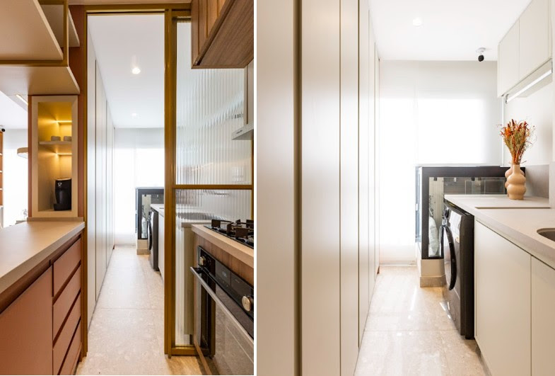 Décor feminino e design orgânico dão o tom em reforma de apartamento para uma jovem profissional da moda