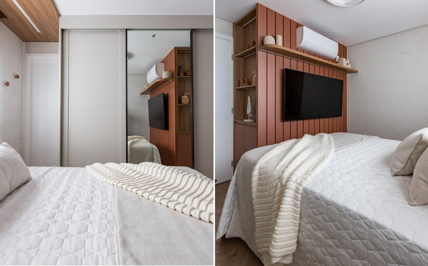Décor feminino e design orgânico dão o tom em reforma de apartamento para uma jovem profissional da moda