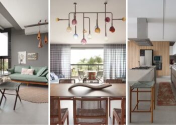 Cor, mobiliário autoral e uma parede derrubada: o apartamento de 250 m² em Jurerê que nasceu de um lustre