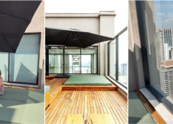 De uma questão técnica para um oásis de tranquilidade: na cobertura deste apartamento duplex, a arquiteta Cristiane Schiavoni instalou um sistema para captação de água pluvial. Para esconder a infraestrutura, ela idealizou um deck com futon que é perfeito para todas as graças que os moradores precisarem. O fechamento de vidro, que permite a vista do horizonte do bairro de Alphaville (em Barueri – SP), deixa o projeto ainda mais inspirador | Fotos: Carlos Piratininga