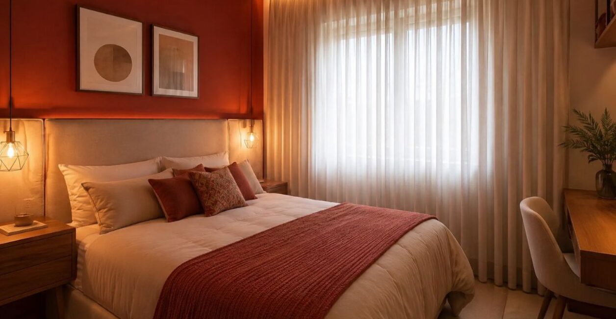 Cores no quarto: o que a psicologia do ambiente diz sobre vermelho, laranja e amarelo?