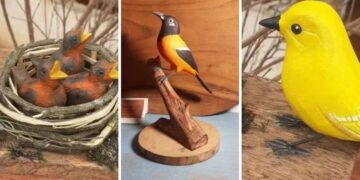 Escultura em madeira de aves: o artesão que aprendeu a técnica observando passarinhos pela janela de casa e nunca parou