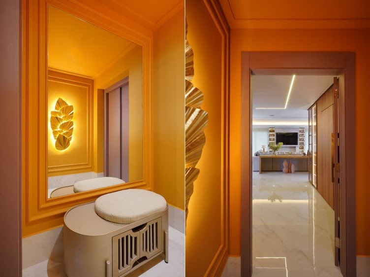 Apartamento de 320m² passa por sua primeira reforma em quase 2 décadas e encanta com adega Walk-in e integração entre na área social