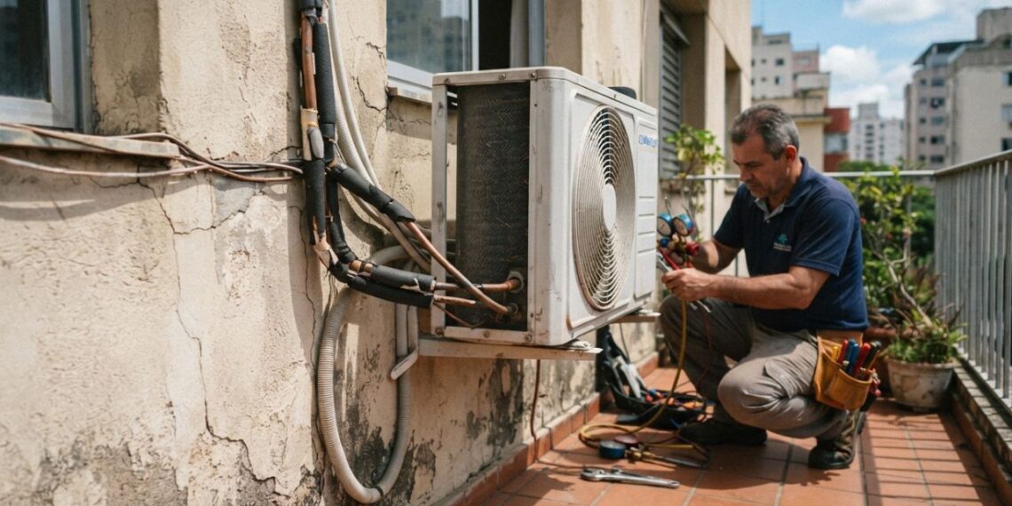 Instalação de ar-condicionado split: os 5 deslizes que encurtam a vida do aparelho e pesam na conta de luz